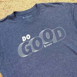 Cotopaxi Shirt Mens Large Blue Do Good Short Sleeve Organic Cotton